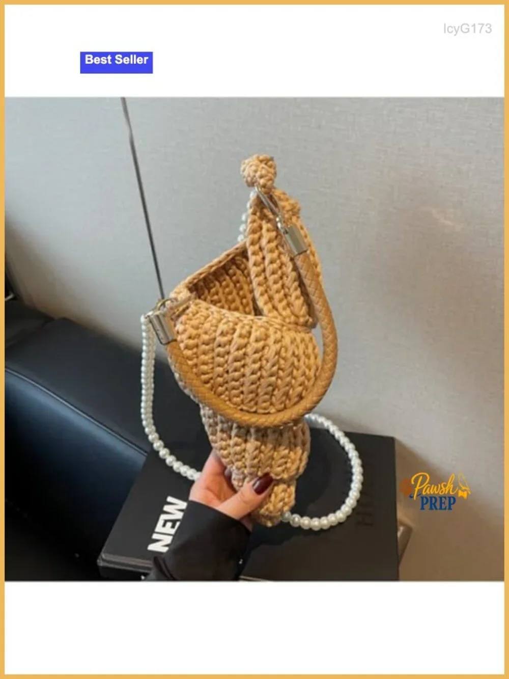 Handwoven Crochet Seashell Bag Womens Boho Summer Beach Shoulder Crossbody
